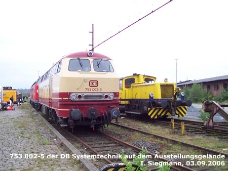 Diesellok 753 002 auf dem Ausstellungsgelände in Osnabrück