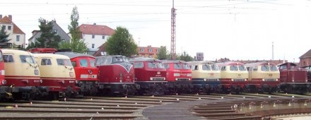 Lokparade an der Drehscheibe im Bw Osnabrück am 19.09.2010